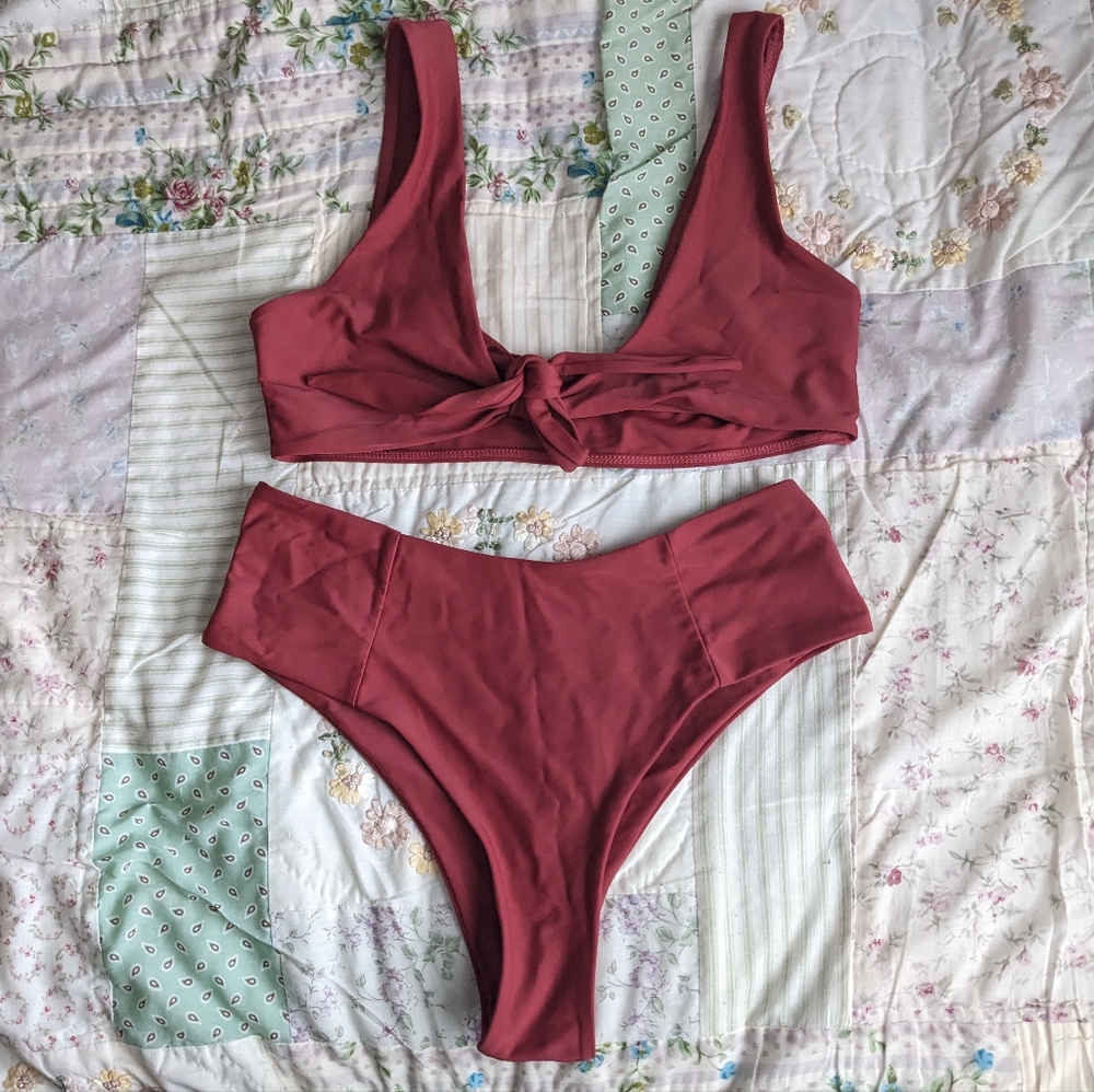 Zaful tie front bikini